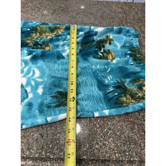 Hawaiian Ocean Vintage Tropical Print Mini Dress Strapless Summer Towel cloth - Picture 7 of 9